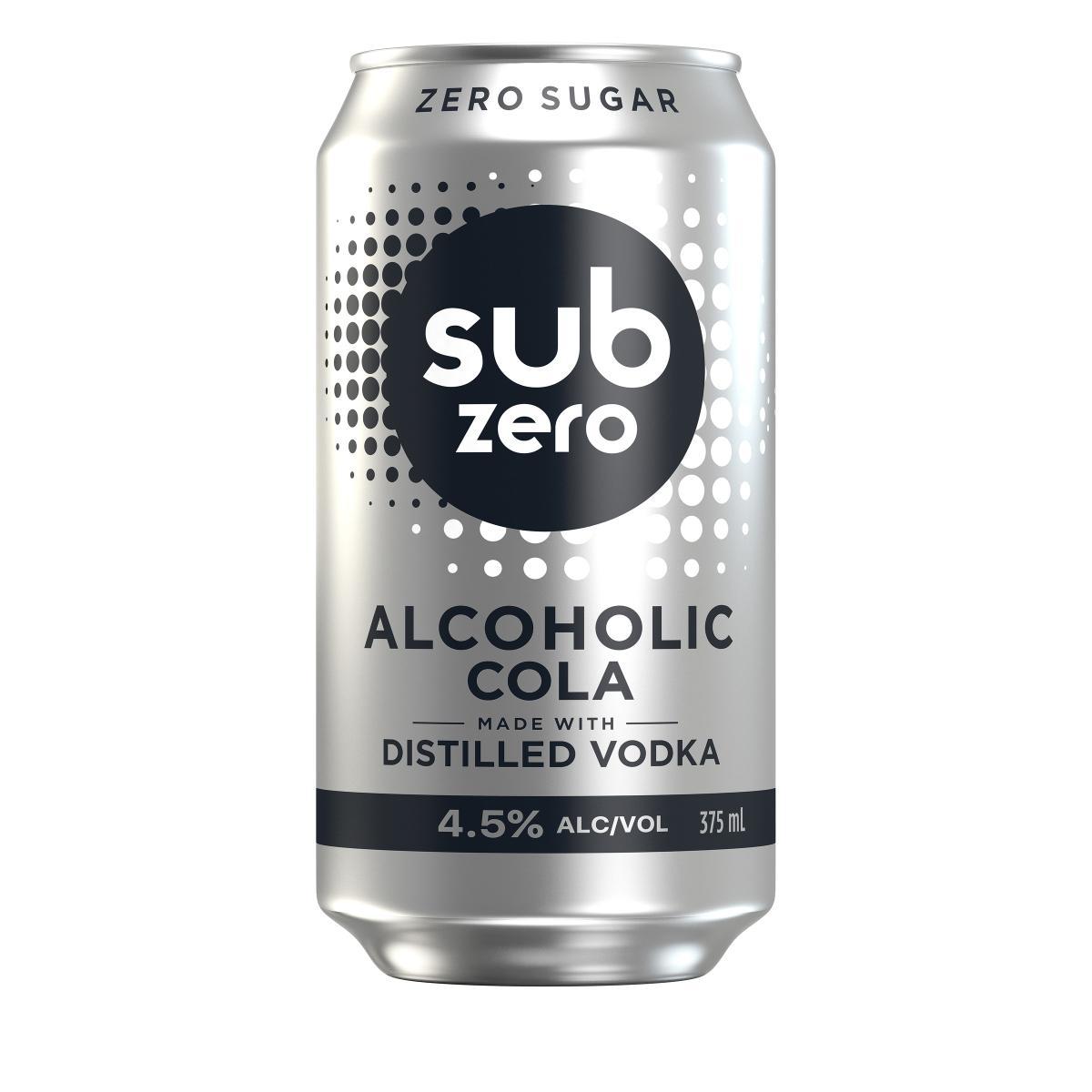 Sub Zero Cola Zero Sugar 4.5% Can 375ml