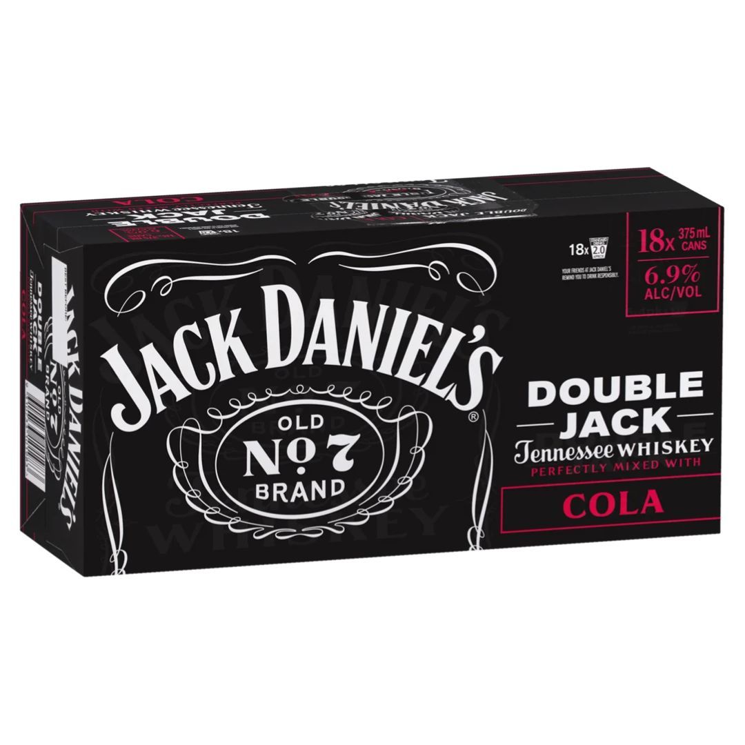 Jack Daniel Double & Cola Can 375ml 18PK