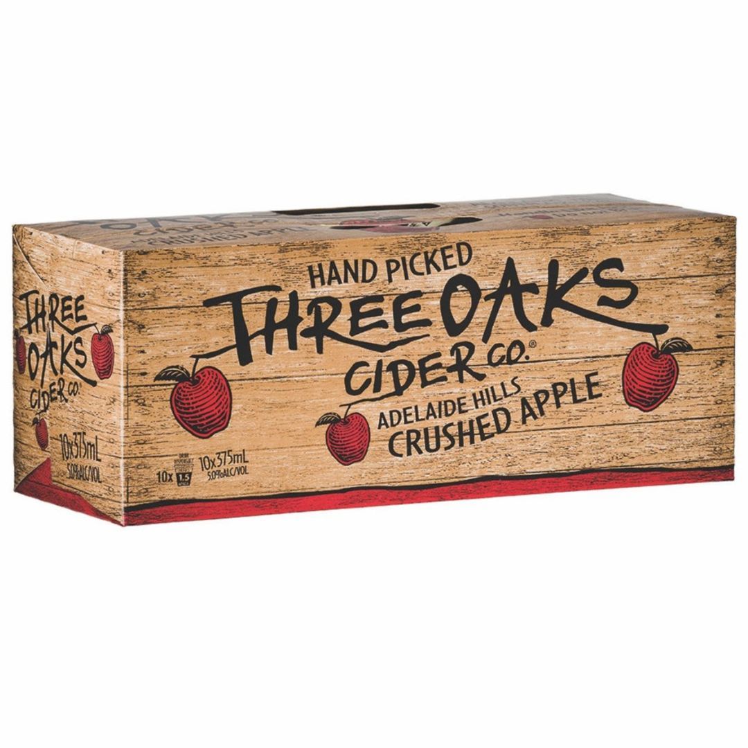 Three Oaks Apple Cider 10% 375ml 10PK