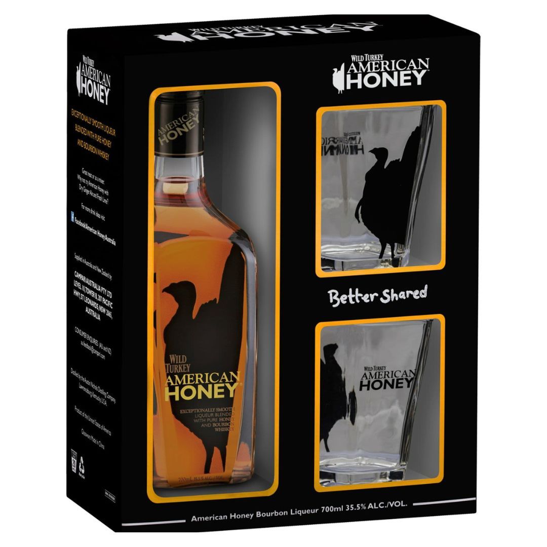 Wild Turkey American Honey 700ml Gift Pa