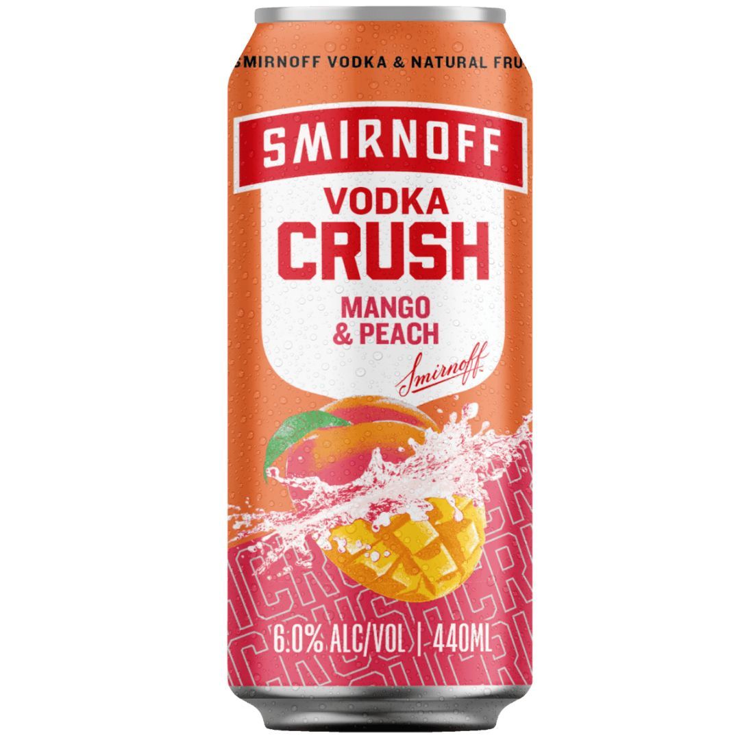 Smirnoff Crush Mango Peach 440ml 6% Can