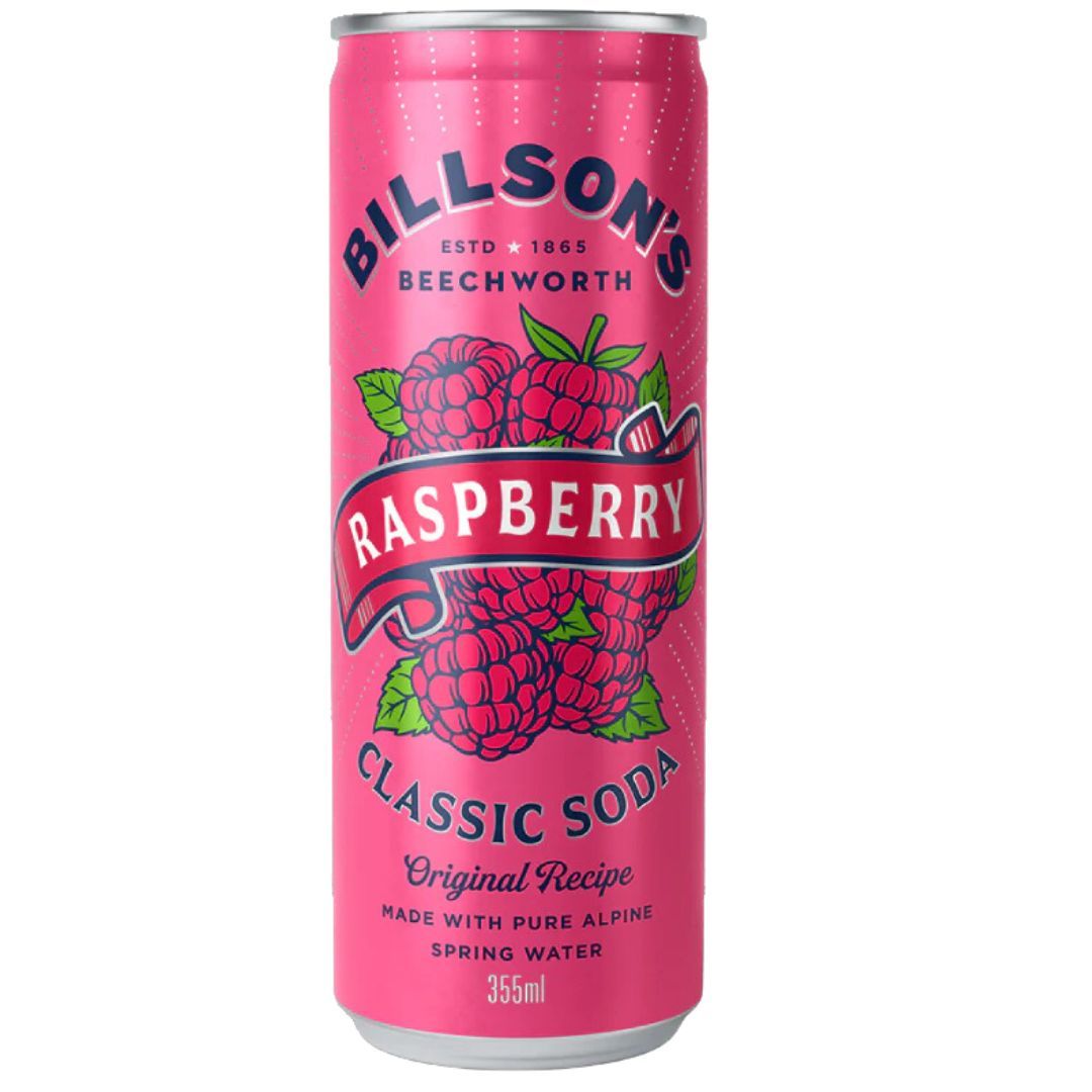 Billsons Raspberry Classic SODA 355ml