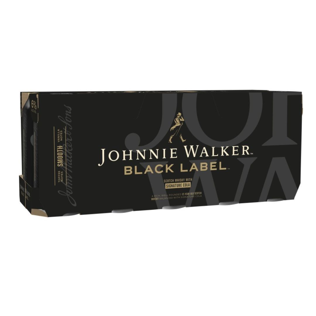 Johnnie Walker Black & Cola 6% 375ml 10P