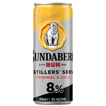 Bundaberg & Cola 8% Can 250ml