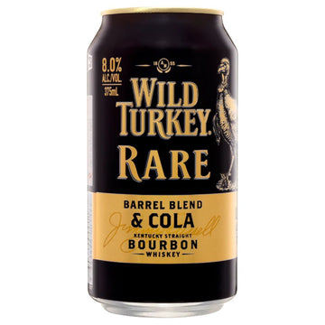 Wild Turkey Rare 8% & Cola Can 375ml